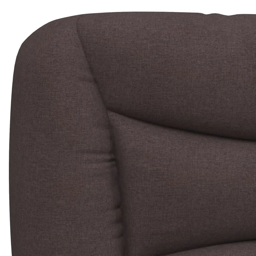 Lit avec matelas Hvar marron foncé 80x200 cm tissu - 7
