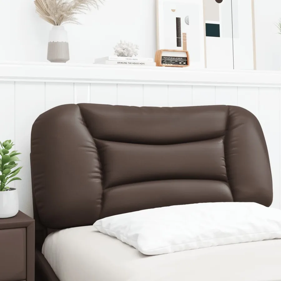 Coussin de tête de lit Hvar marron 80 cm similicuir - 3