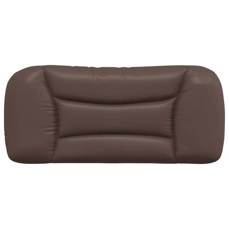 Coussin de tête de lit Hvar marron 80 cm similicuir - 5