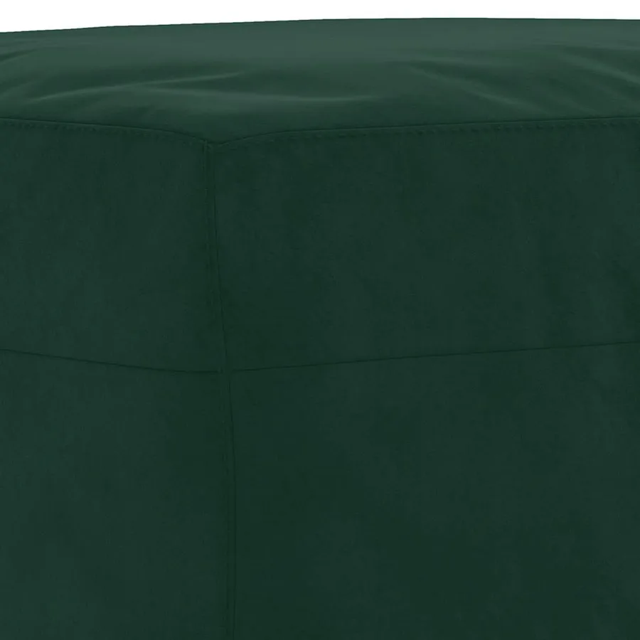 Ensemble de canapés 3 pcs avec coussins Vert foncé Velours - 7