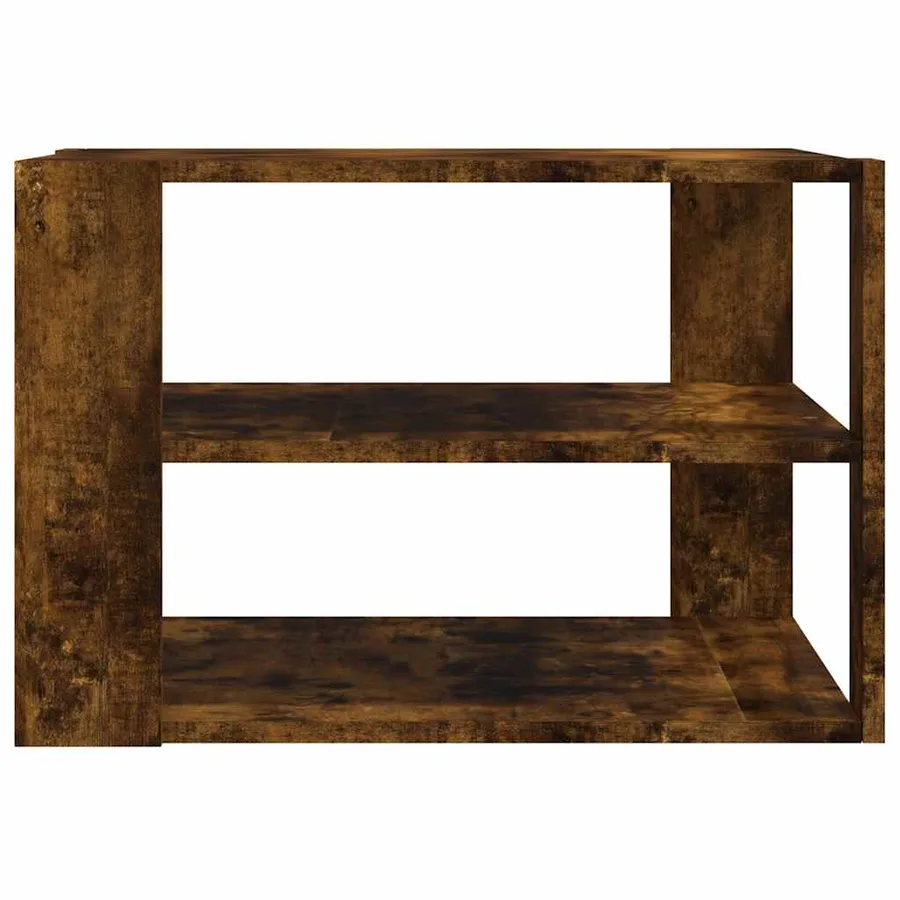 Table basse chêne fumé 58x58x40 cm bois d'ingénierie - 6
