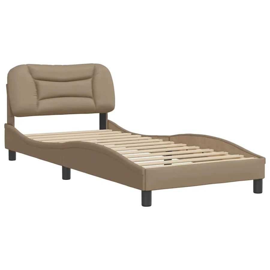 Cadre de lit sans matelas Hvar cappuccino 80x200 cm similicuir - 3