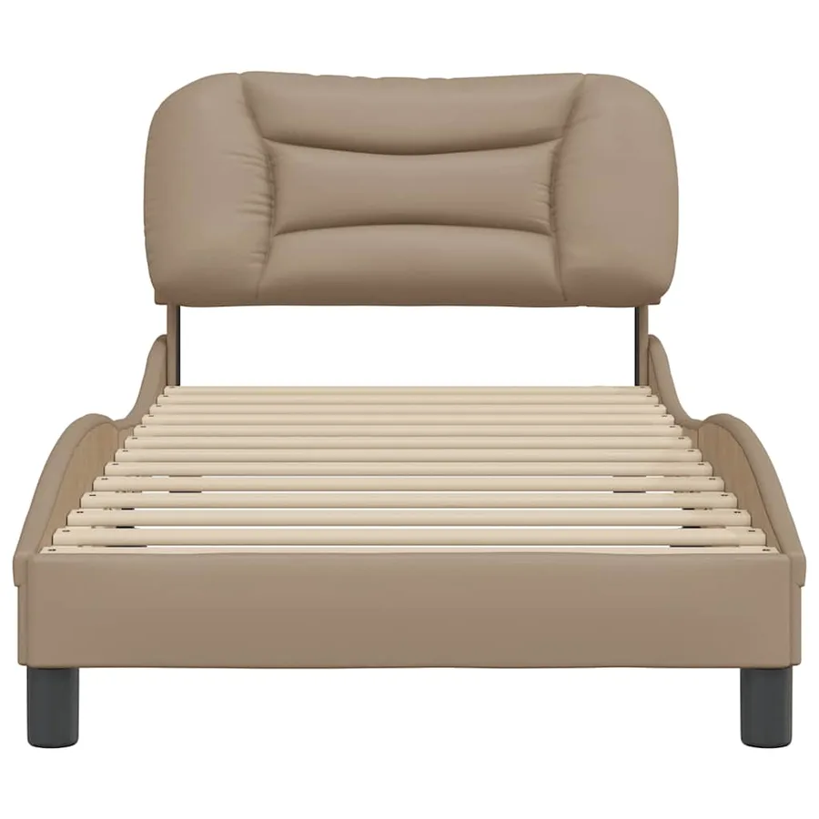 Cadre de lit sans matelas Hvar cappuccino 80x200 cm similicuir - 4