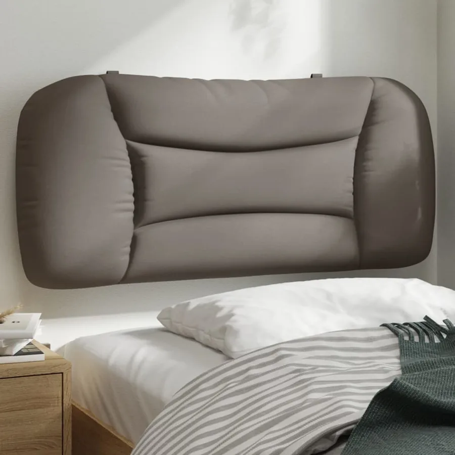 Coussin de tête de lit Hvar taupe 80 cm tissu