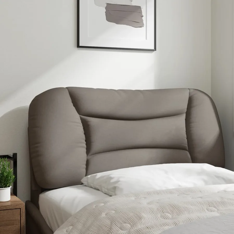 Coussin de tête de lit Hvar taupe 80 cm tissu - 3