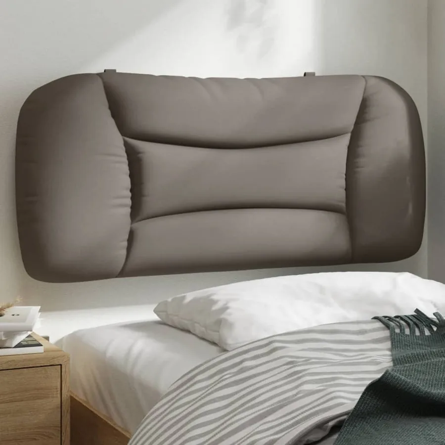 Coussin de tête de lit Hvar taupe 90 cm tissu