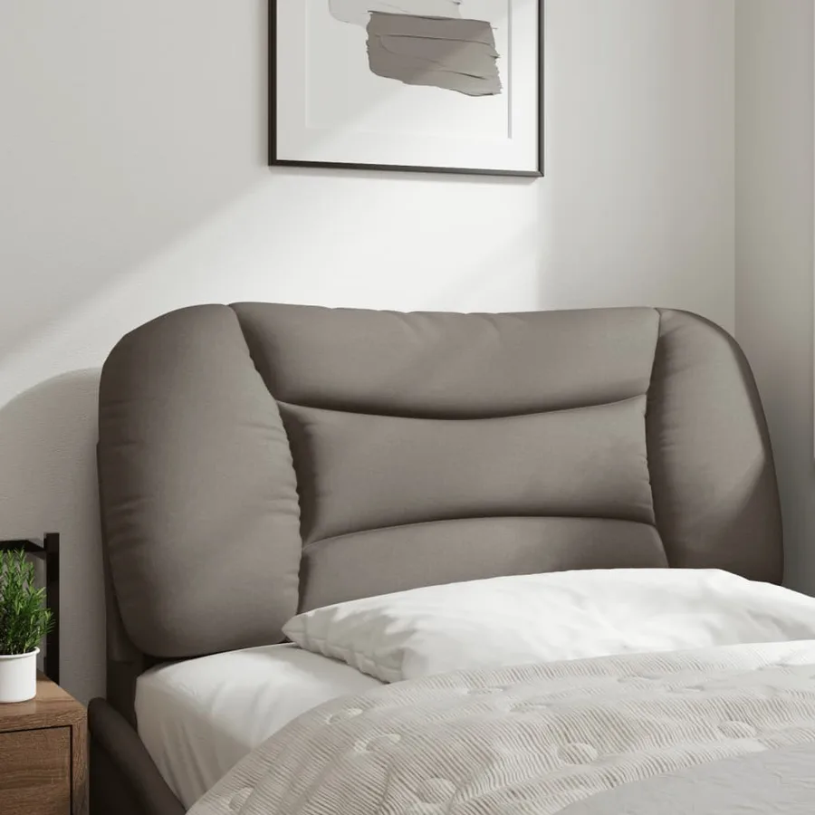 Coussin de tête de lit Hvar taupe 90 cm tissu - 3
