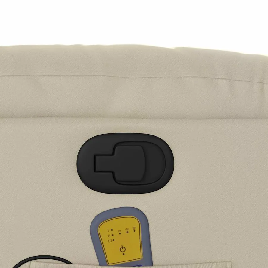 Fauteuil inclinable de massage Crème Similicuir - 12