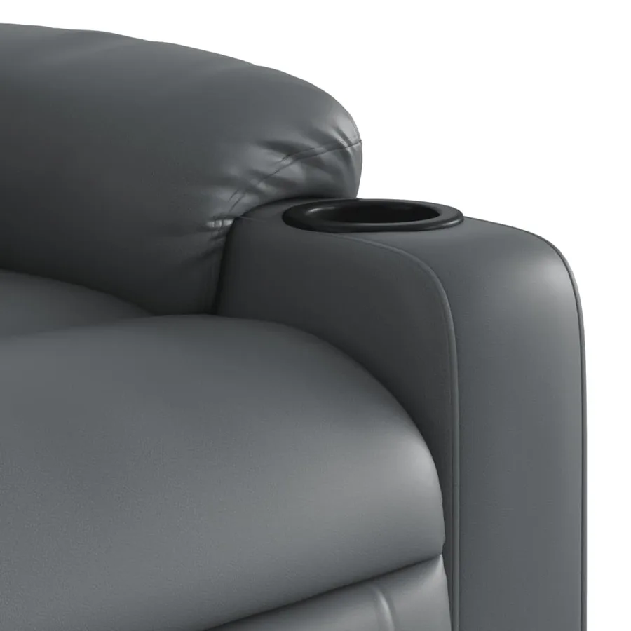 Fauteuil de massage inclinable Gris Similicuir - 9