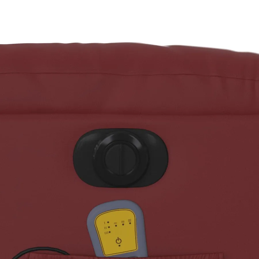 Fauteuil inclinable de massage électrique rouge bordeaux - 13