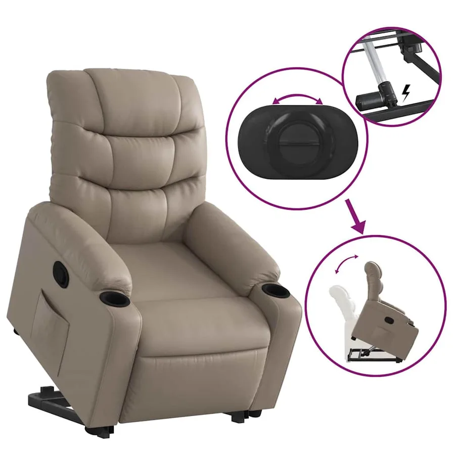 Fauteuil inclinable Cappuccino Similicuir - 6