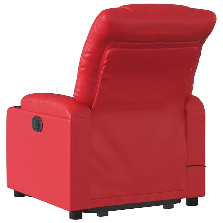 Fauteuil inclinable de massage Rouge Similicuir - 5