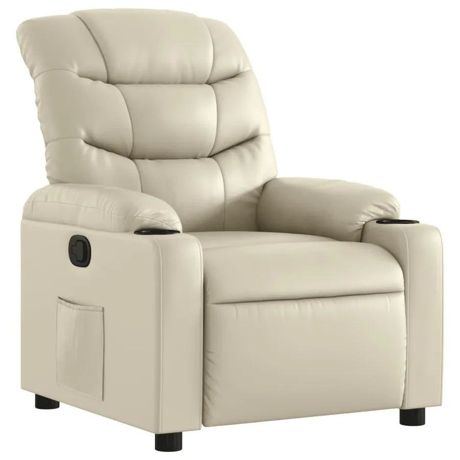 Fauteuil inclinable Crème Similicuir - 2