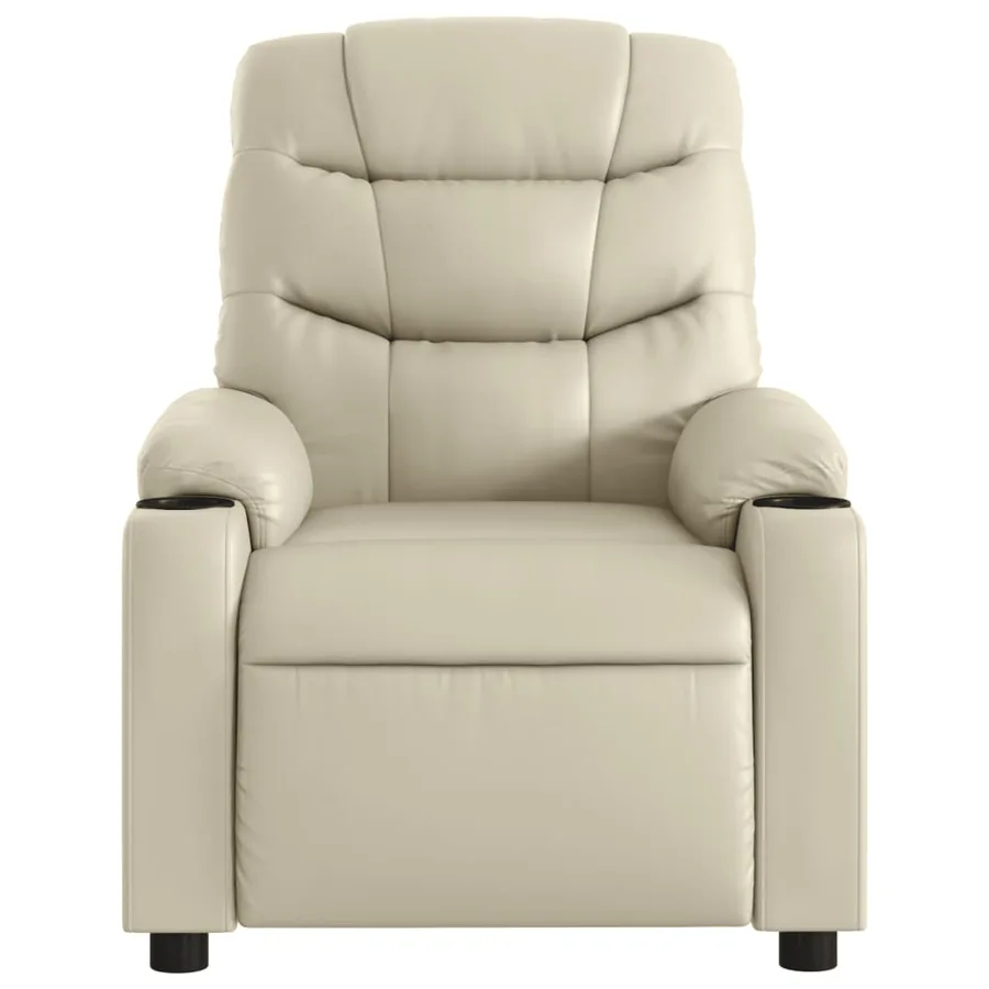 Fauteuil inclinable Crème Similicuir - 6
