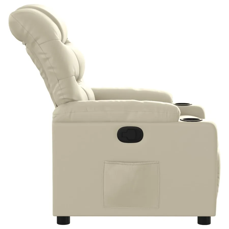 Fauteuil inclinable Crème Similicuir - 7