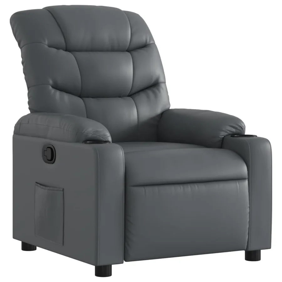 Fauteuil inclinable Gris Similicuir - 2