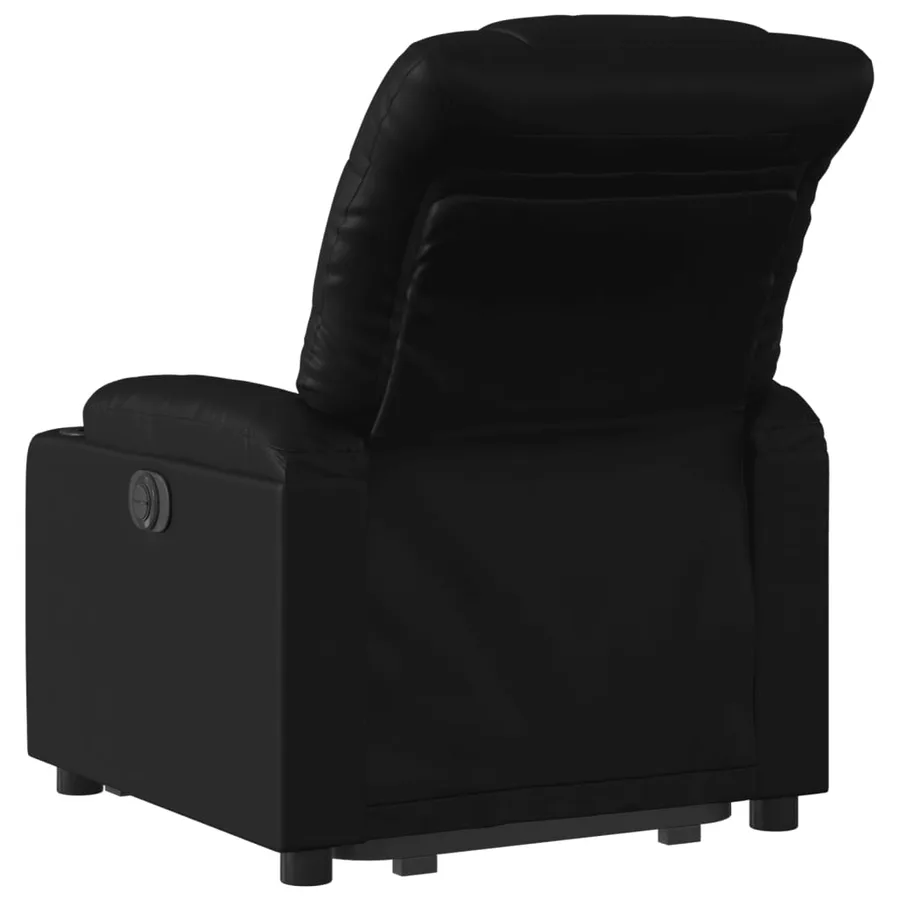 Fauteuil inclinable électrique noir similicuir - 5