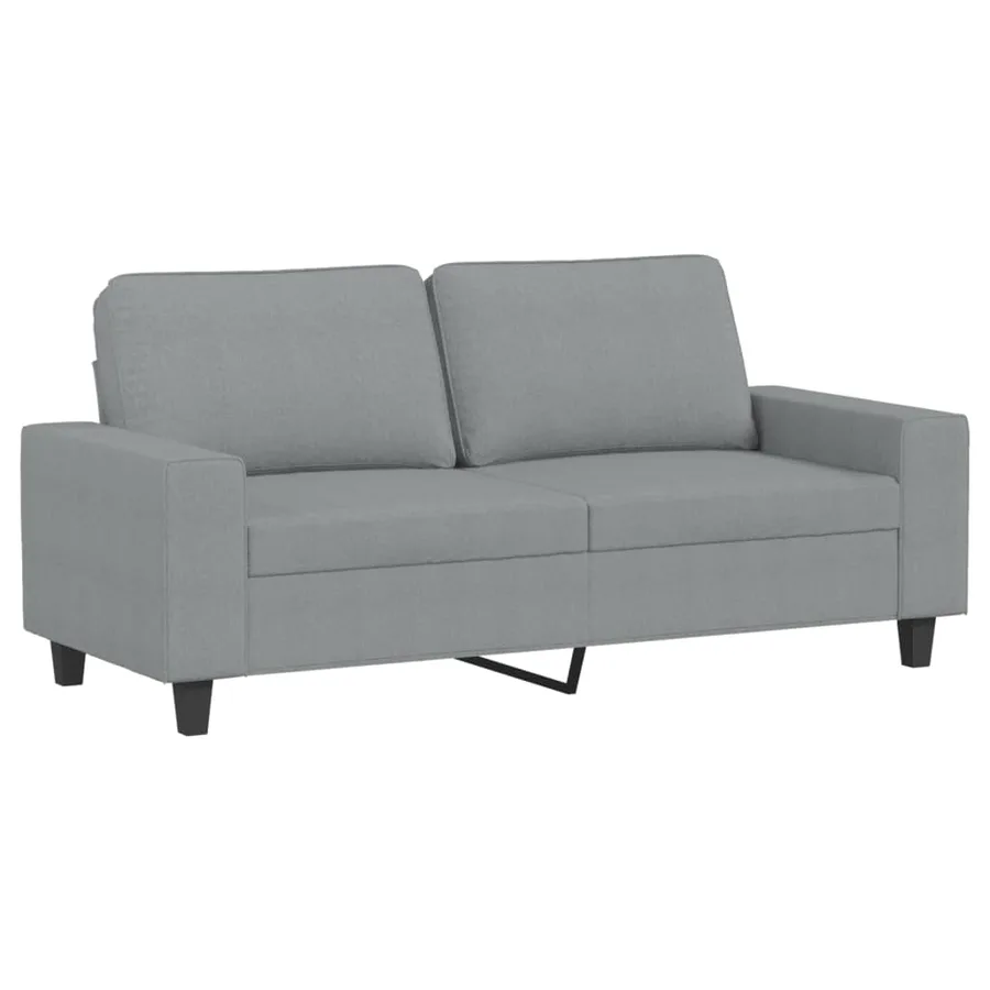 Ensemble de canapés 2 pcs gris clair tissu - 4