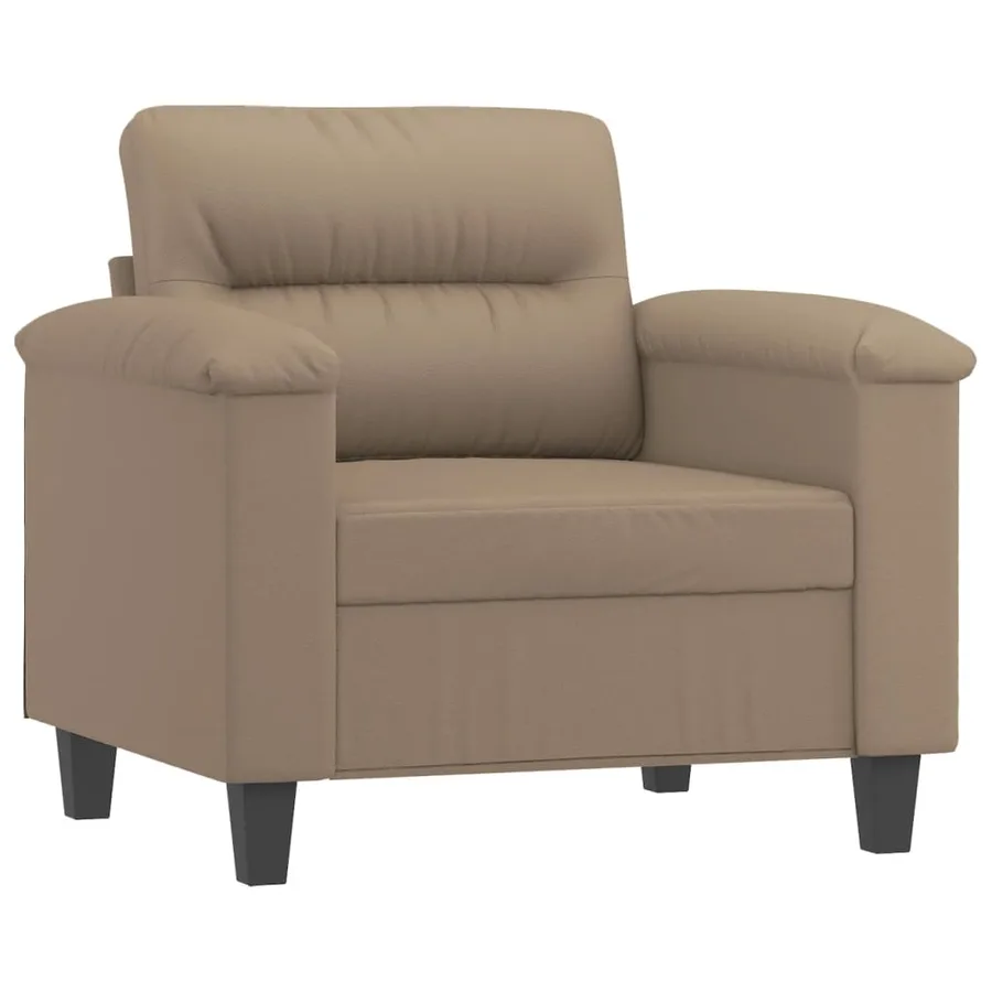 Fauteuil avec repose-pied Cappuccino 60 cm Similicuir - 4