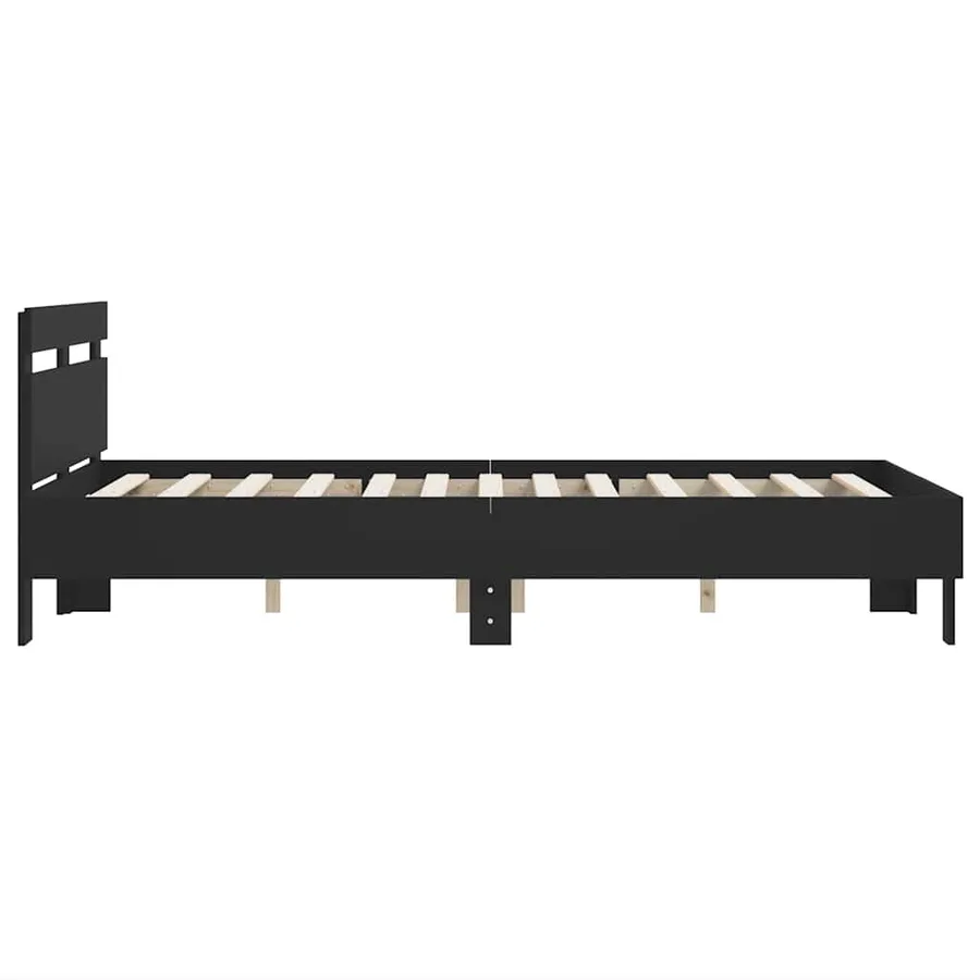Cadre de lit sans matelas noir 120x200 cm - 6