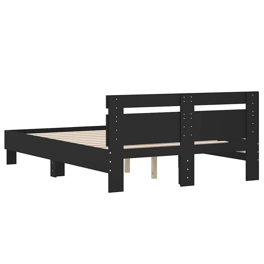 Cadre de lit sans matelas noir 120x200 cm - 7