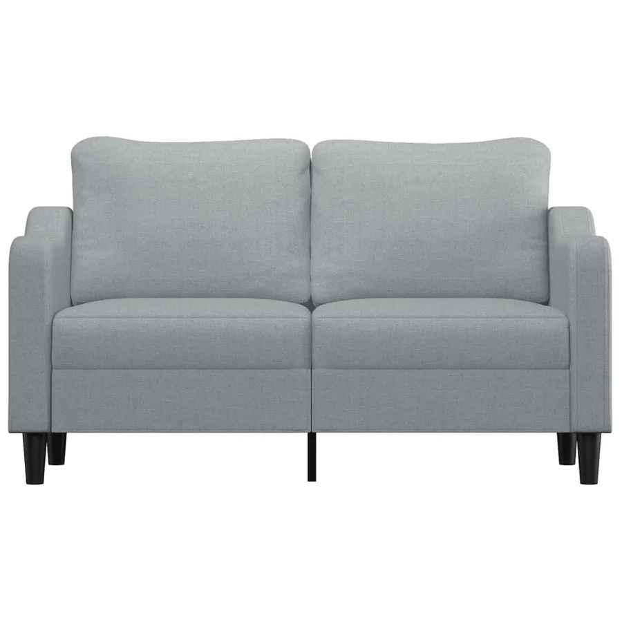 Canapé à 2 places Gris clair 140 cm Tissu - 3