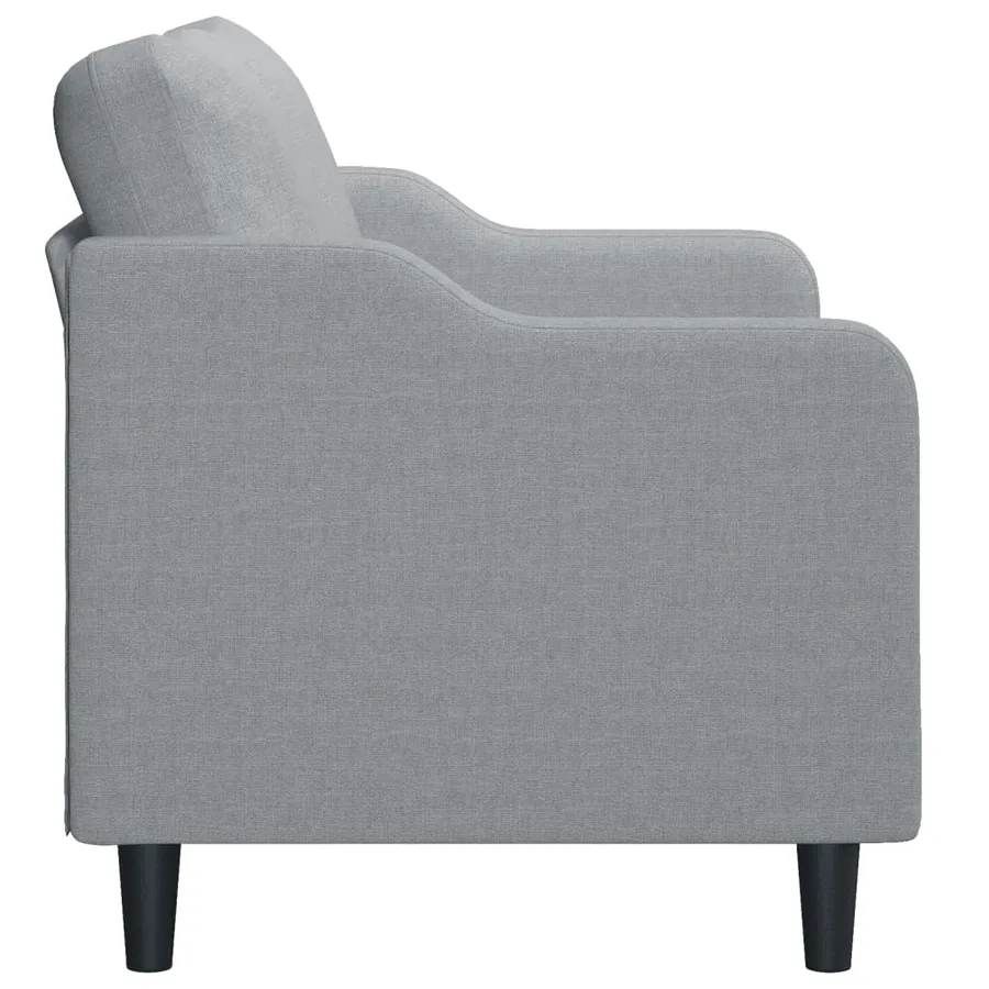 Canapé à 2 places Gris clair 140 cm Tissu - 4