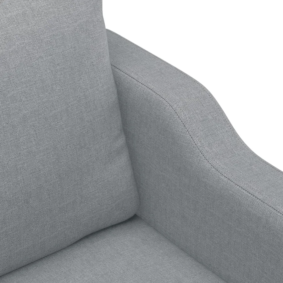 Canapé à 2 places Gris clair 140 cm Tissu - 6