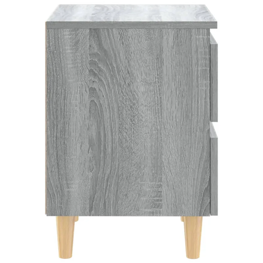 Table de chevet avec pieds en bois Sonoma gris 40x35x50 cm - 4