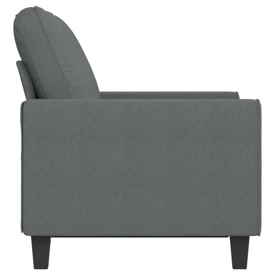 Canapé à 2 places Gris foncé 120 cm Tissu - 4