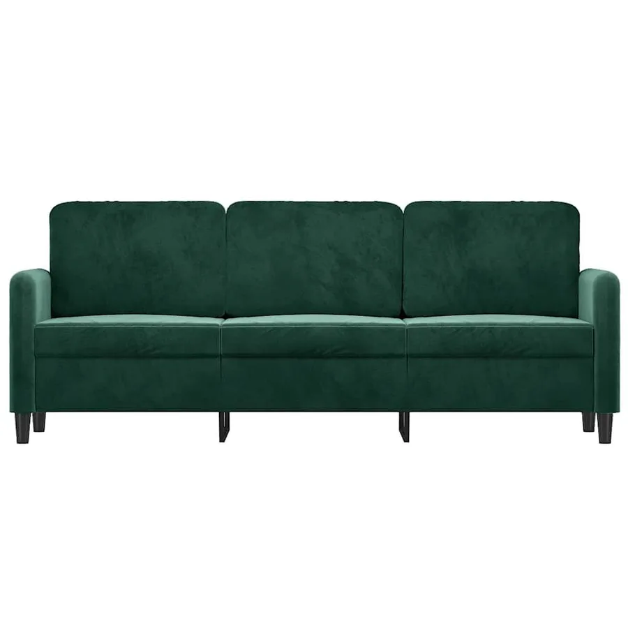 Canapé à 3 places Vert foncé 180 cm Velours - 3