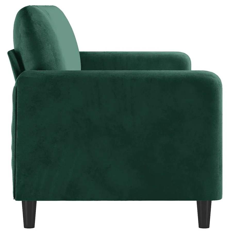 Canapé à 3 places Vert foncé 180 cm Velours - 4