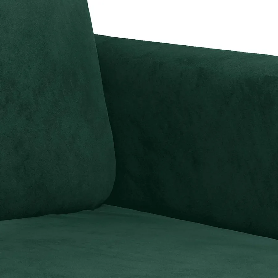 Canapé à 3 places Vert foncé 180 cm Velours - 6