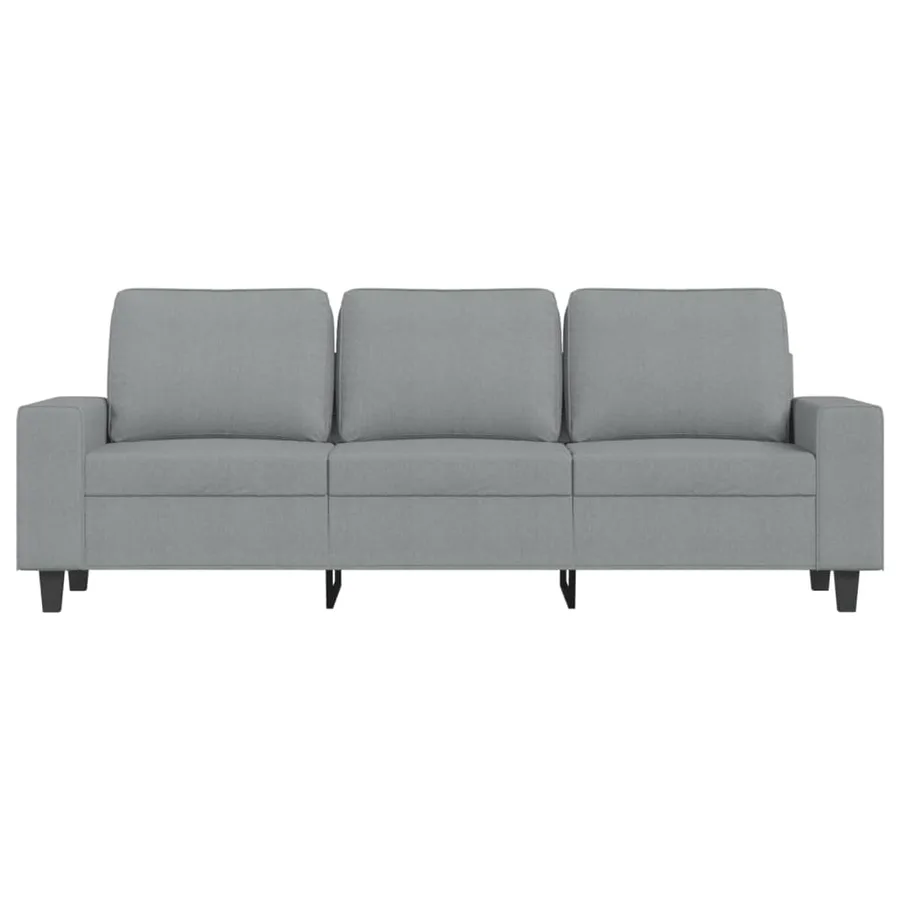 Canapé à 3 places Gris clair 180 cm Tissu - 3