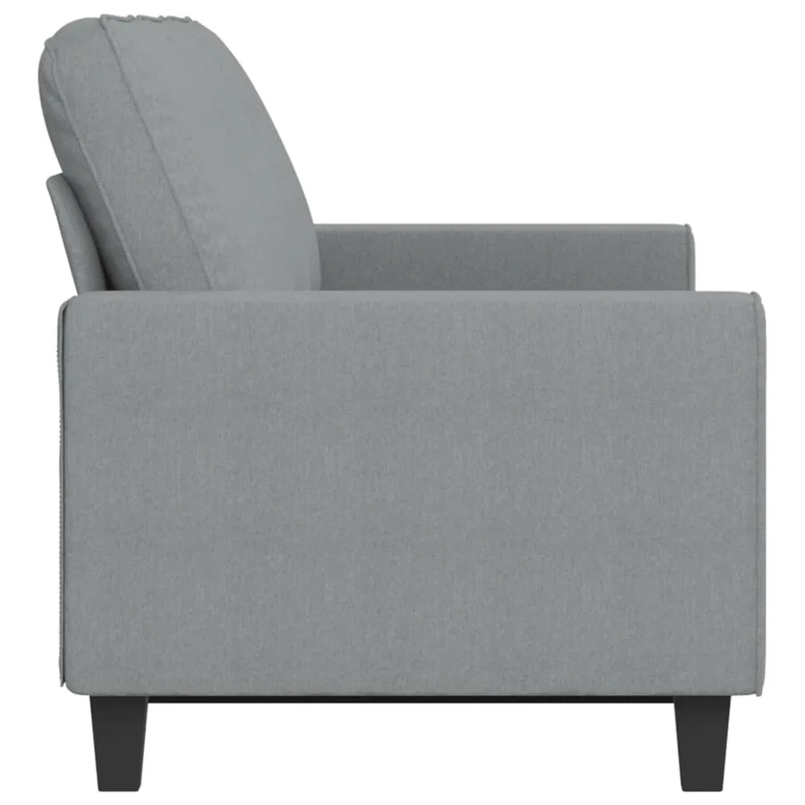 Canapé à 3 places Gris clair 180 cm Tissu - 4