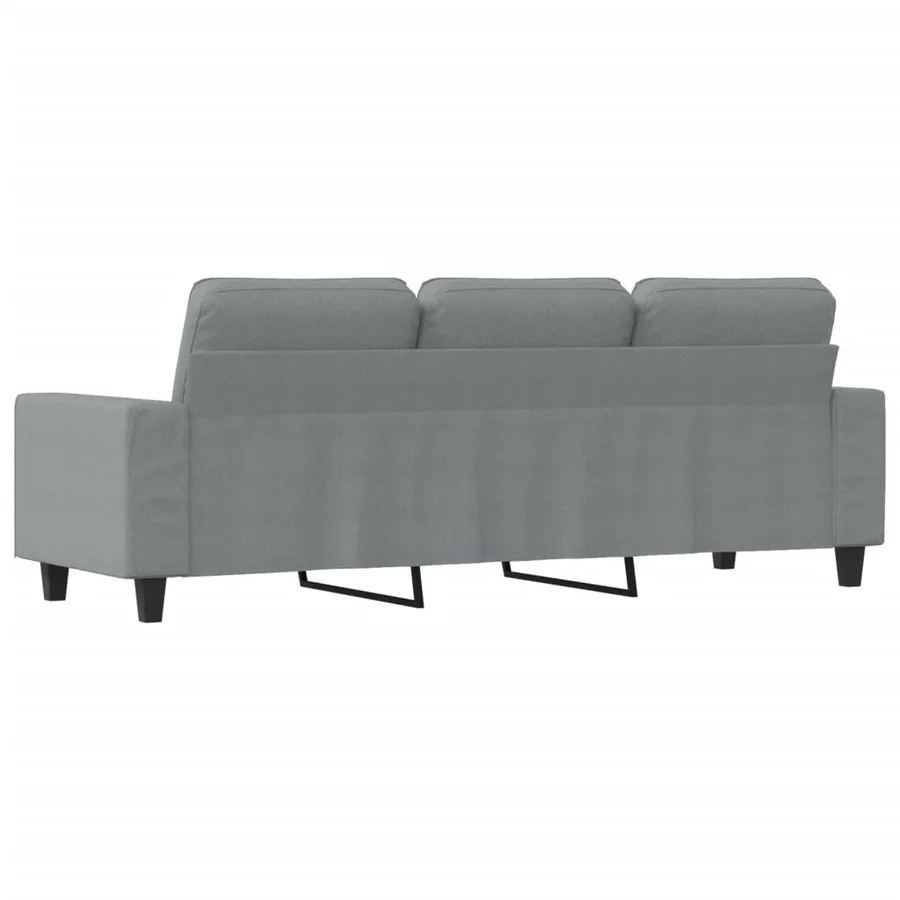 Canapé à 3 places Gris clair 180 cm Tissu - 5