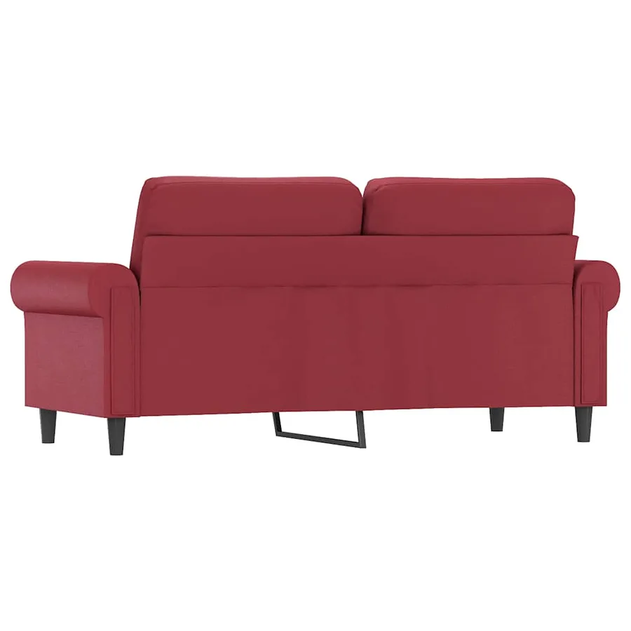 Canapé à 2 places Rouge bordeaux 140 cm Similicuir - 6