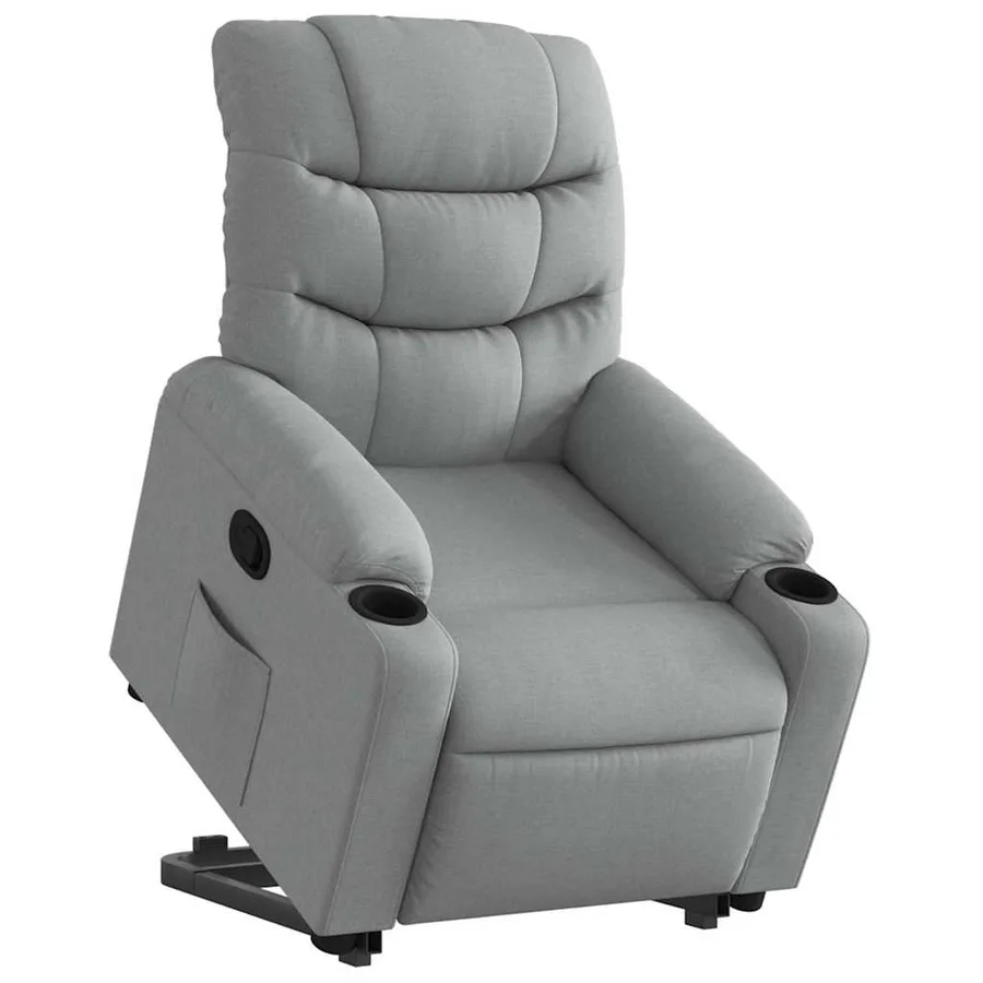 Fauteuil inclinable Gris clair Tissu - 3
