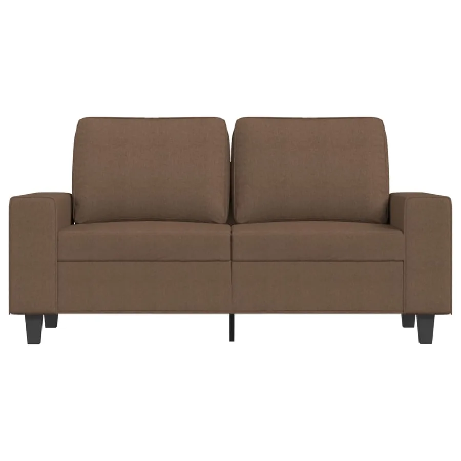 Canapé à 2 places Marron 120 cm Tissu - 3