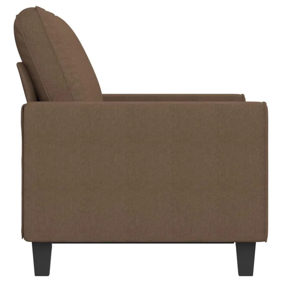 Canapé à 2 places Marron 120 cm Tissu - 4