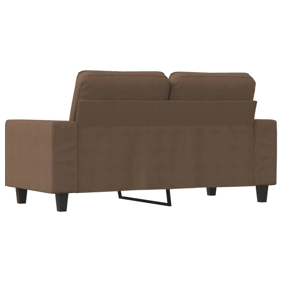 Canapé à 2 places Marron 120 cm Tissu - 5