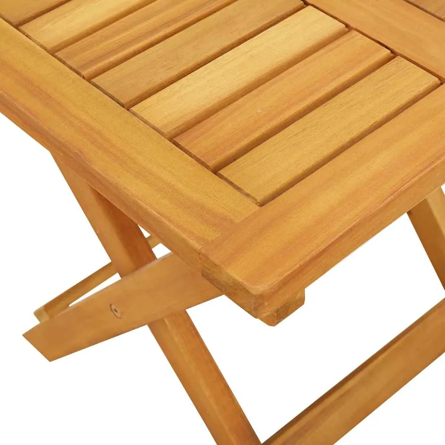 Chaises longues lot de 2 avec table bois massif d'acacia - 8