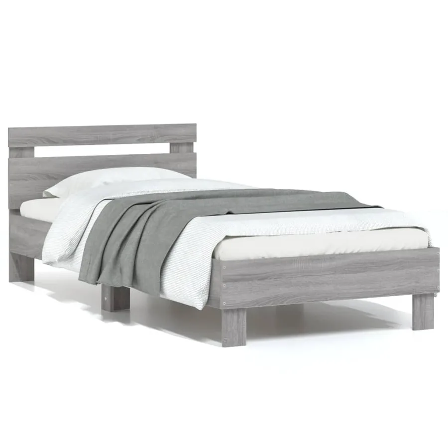 Cadre de lit sans matelas avec tête de lit 90x200 cm - 2