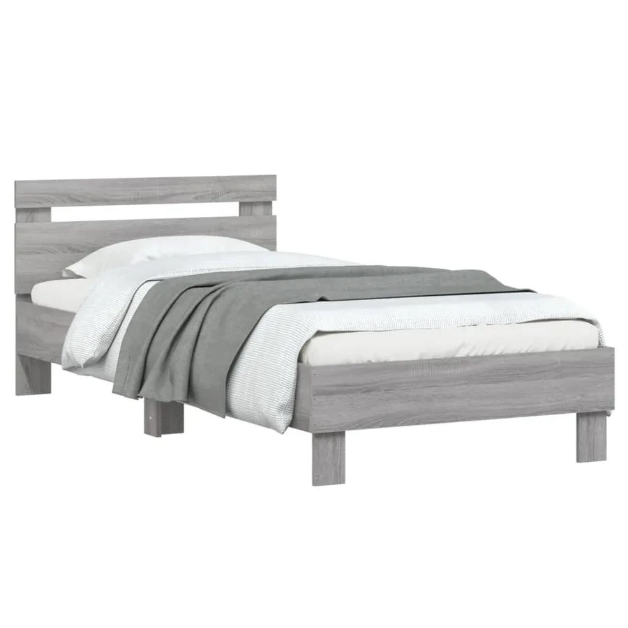 Cadre de lit sans matelas avec tête de lit 90x200 cm - 4