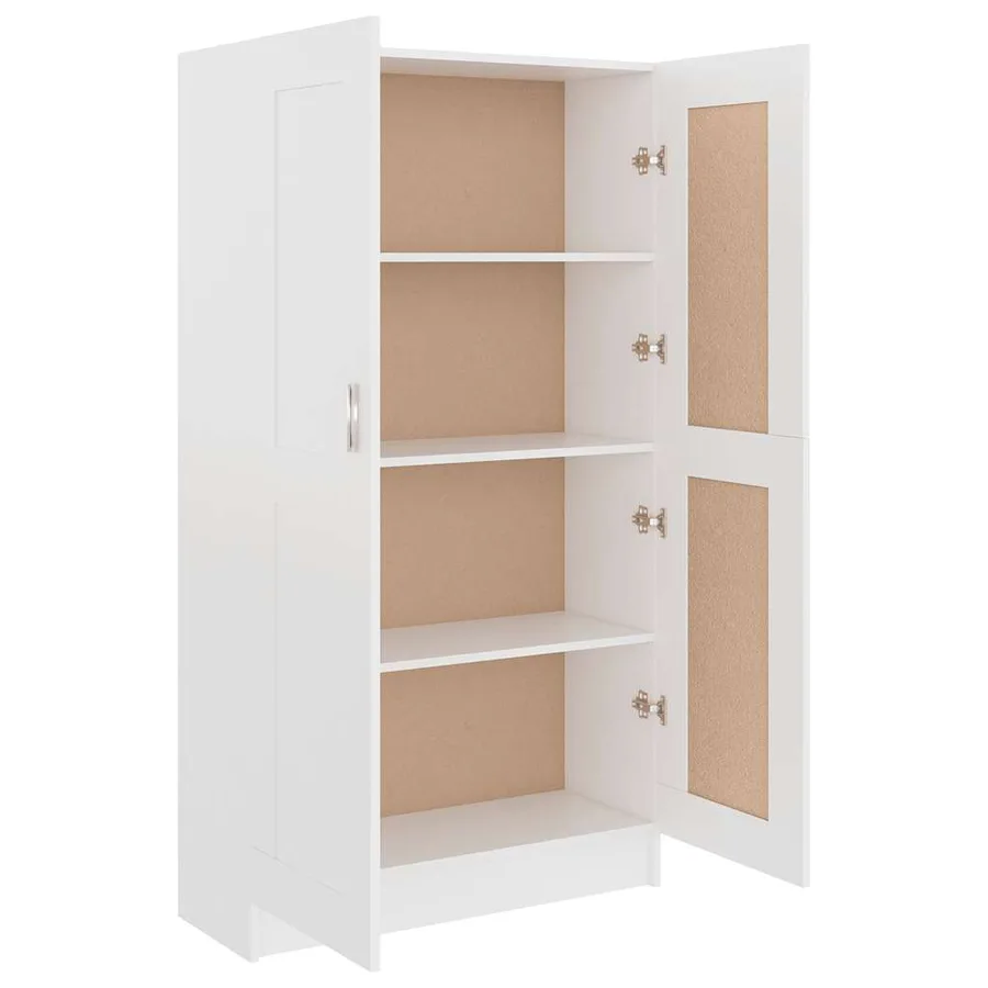Bibliothèque Blanc 82,5x30,5x150 cm Bois d’ingénierie - 4