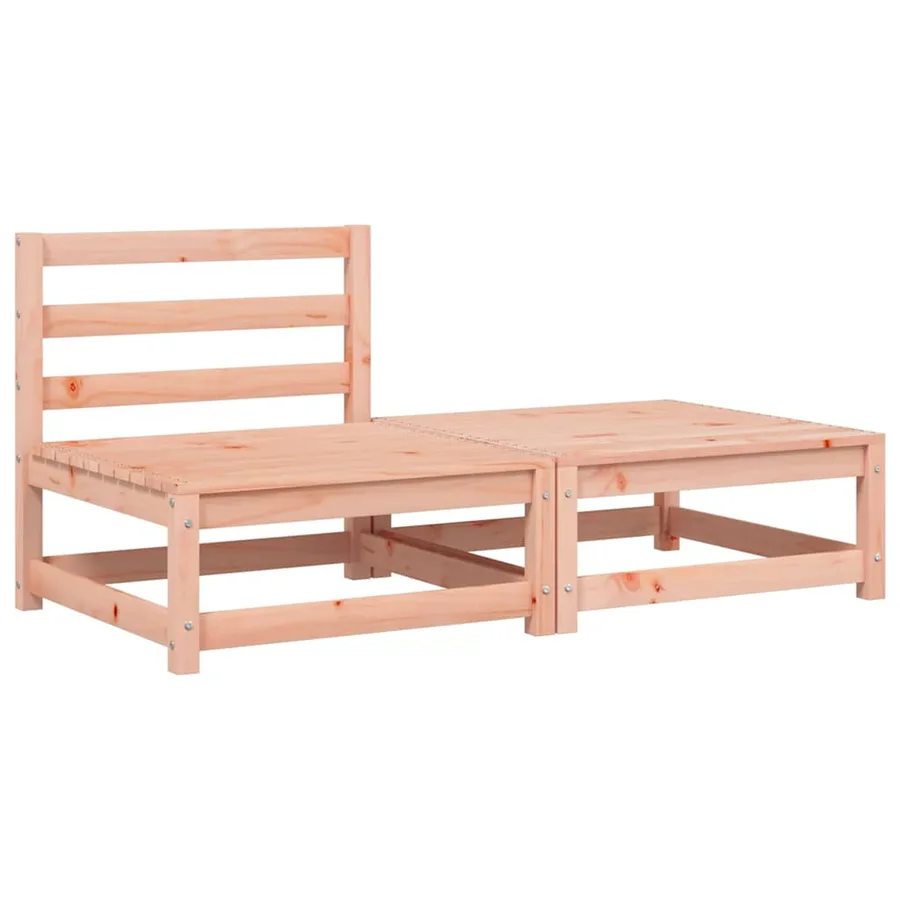 Canapé de jardin sans accoudoirs avec coussins et repose-pieds - 4