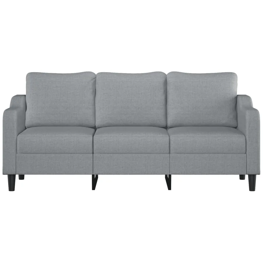 Canapé à 3 places Gris clair 180 cm Tissu - 3