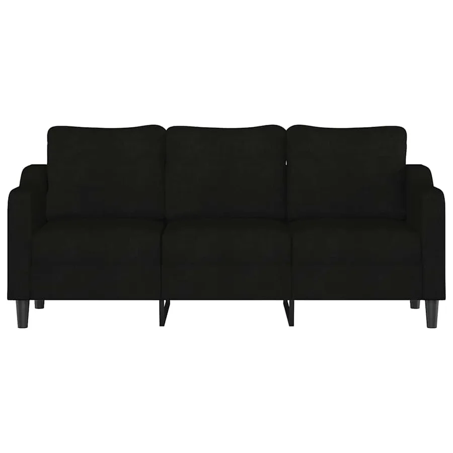 Canapé à 3 places Noir 180 cm Tissu - 3