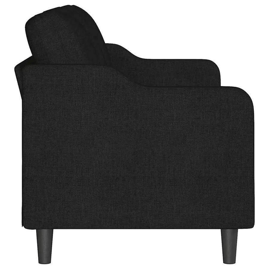 Canapé à 3 places Noir 180 cm Tissu - 4