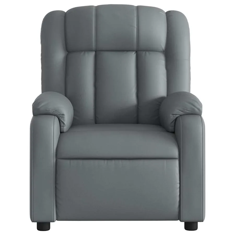 Fauteuil de massage inclinable Gris Similicuir - 8